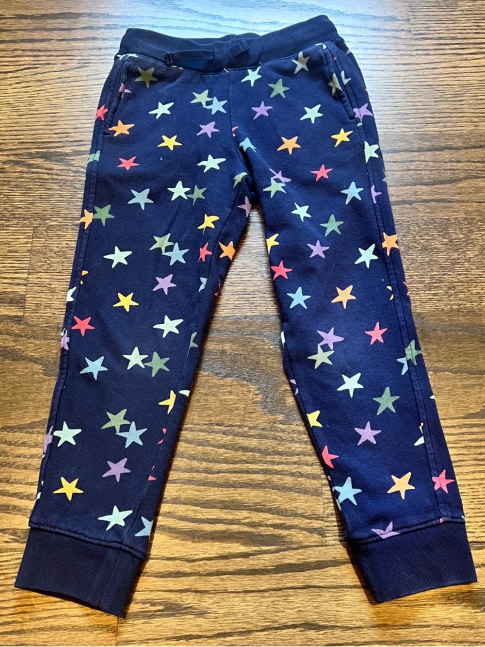 Primary Navy Joggers with Multicolor Star Print